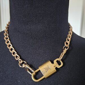 #317 Authentic Louis Vuitton Lock & Key Necklace